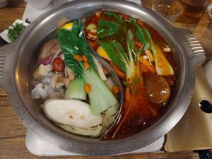 Vegan hot pot at Nishida Hotpot in Oita