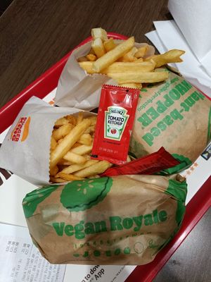 Both large meals excluding drinks at Burger King in Luton