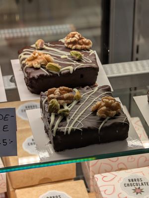 Brownies at Røros Chocolate in Trøndelag