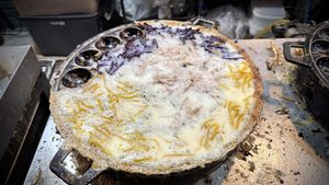   at Khanom khrok - Traditional Thai coconut-rice pancakes in Chang Wat Chiang Mai