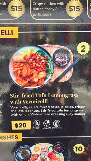 Menu at BB Vietnamese Street Food in Canterbury Region