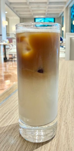Iced oat latte at Kaleidoscope in Dubai