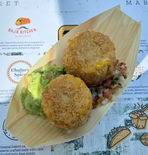 Deep fried corn cobs  at Ziya in Dubai