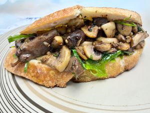 Mushroom sandwich  at Ziya in Dubai