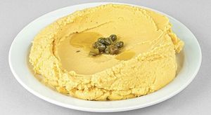 Yellow split peas (fava) at Aegean Fish - Ψάρια Αιγαίου in Rhodes