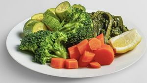 Boiled vegetables at Aegean Fish - Ψάρια Αιγαίου in Rhodes