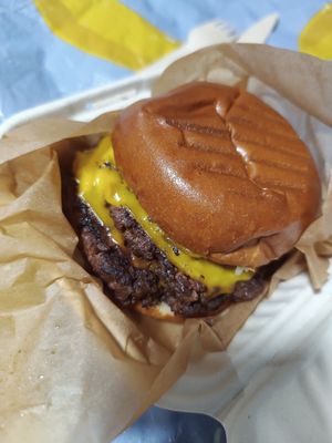Triple cheeseburger at Cult Burger in East London