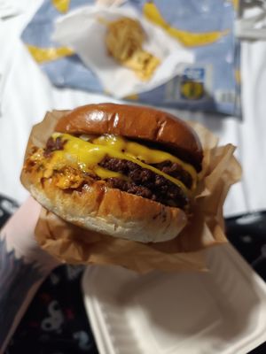 Triple cheeseburger at Cult Burger in East London