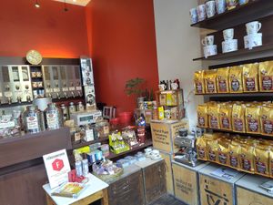 Coffee beans and sweets at Kaffeerösterei Tesorito in Saarbrucken