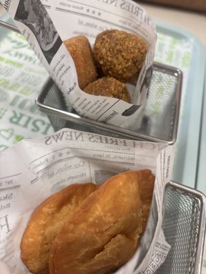 Empanadillas y croquetass  at Veggie Burger Vigo in Vigo