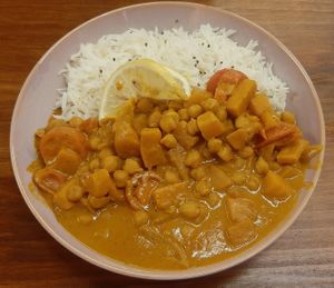 Chickpea curry at Loving Hut - Chinggis Khaan National Museum in Ulaanbaatar