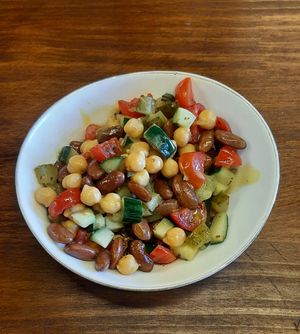 Bean salad at Loving Hut - Chinggis Khaan National Museum in Ulaanbaatar