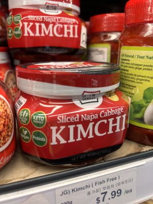 Vegan kimchi  at K Market  in Saskatoon