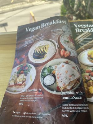 Vegan breakfasts  at Botanicals Coffee and Eatery in Seminyak