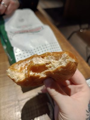 Salted caramel doughnut at LTN - Krispy Kreme - Airside Departures in Luton