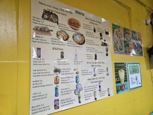 Menu (owner told us the condensed milk is condensed coconut milk) all vegan at Ngoc Hoan Cafe in Seoul