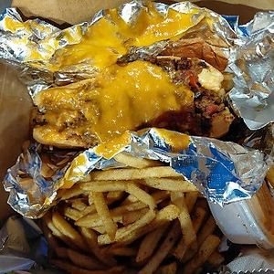 Luscious vegan Philly cheese-steak. Messy but so tasty.   at Kale's Kytchen (Food Truck) in Houston