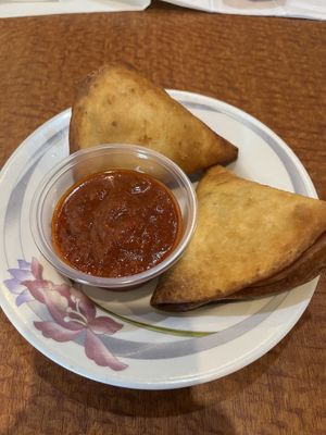 Veggie sambusas  at Blue Nile Cafe in Kansas City