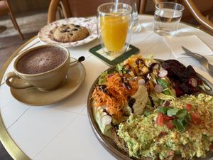 Formule brunch with avocado toast  at Le Goûter Parisien in Paris