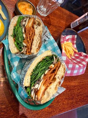 Mushroom sando. at Chacha Bar in Adelaide