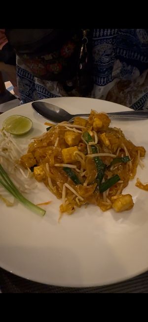 phad thai with tofu, no eggs, no fish sauce  at Phad Thai Rock n Roll in Krabi