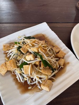 stir-fried bean sprouts with tofu  at Phad Thai Rock n Roll in Krabi