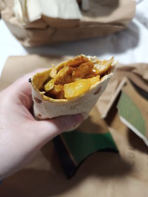 Great imitator wrap with pineapple at Nando's - Bethnal Green in East London
