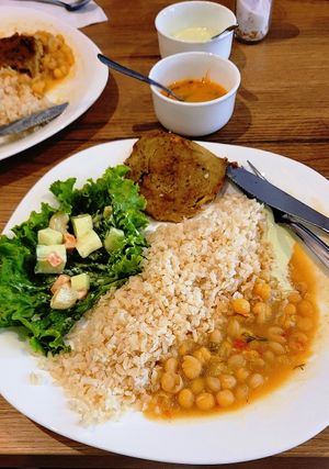 Main from lunch special at Marina's Vegan Restaurant in Cuenca