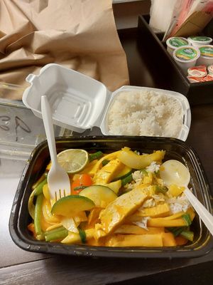 Delicious Thai food at My Thai Vegan Cafe in Boston