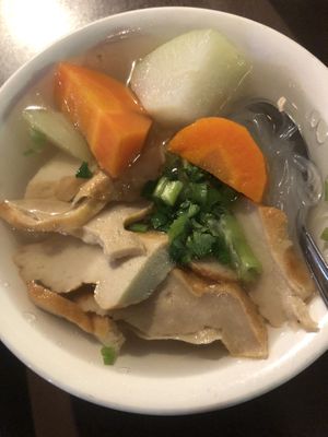 Soup at My Thai Vegan Cafe in Boston