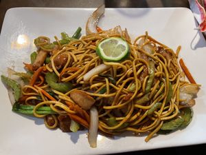 Chicken Lo Mein  at My Thai Vegan Cafe in Boston