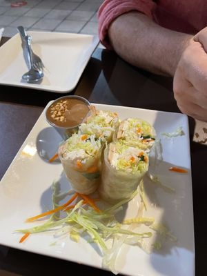 Spring rolls (bad pic they look better in person lol) at My Thai Vegan Cafe in Boston