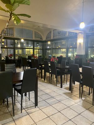 Inside dining area  at My Thai Vegan Cafe in Boston