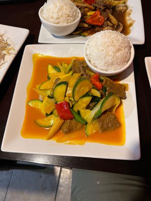 Beef panang  at My Thai Vegan Cafe in Boston