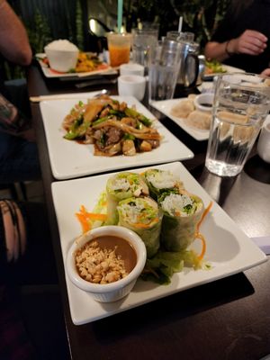 Spring rolls at My Thai Vegan Cafe in Boston