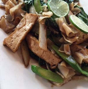 pad see ew with tofu  at My Thai Vegan Cafe in Boston