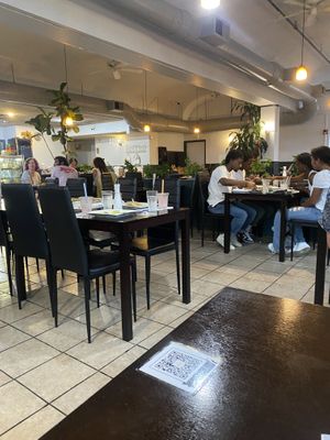 Seating   at My Thai Vegan Cafe in Boston