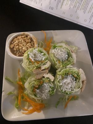 Spring rolls  at My Thai Vegan Cafe in Boston