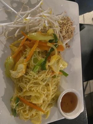 Noodle dish  at My Thai Vegan Cafe in Boston
