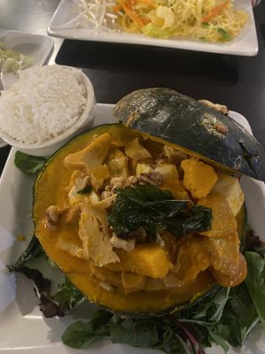 Pumpkin curry  at My Thai Vegan Cafe in Boston