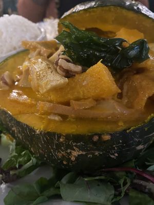 Pumpkin curry  at My Thai Vegan Cafe in Boston