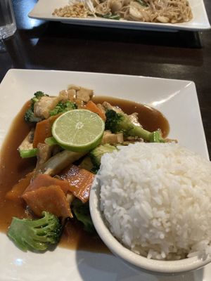 Tofu and vegetables  #Veganuary at My Thai Vegan Cafe in Boston