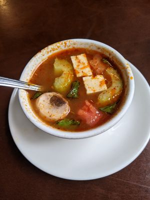 Soup w lunch special at My Thai Vegan Cafe in Boston