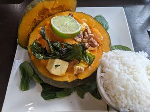 Pumpkin curry at My Thai Vegan Cafe in Boston