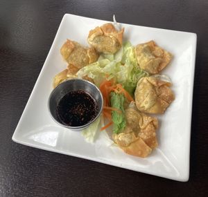 Wontons 😋  at My Thai Vegan Cafe in Boston