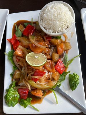 103. Tamarind Duck  at My Thai Vegan Cafe in Boston