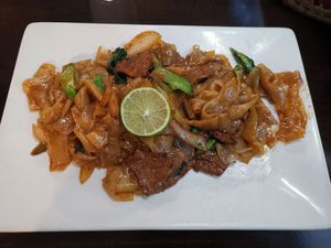 Pad See Ew at My Thai Vegan Cafe in Boston