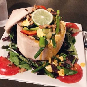 coconut curry at My Thai Vegan Cafe in Boston