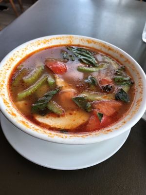 Tom Yong Gai at My Thai Vegan Cafe in Boston