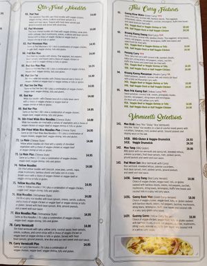  at My Thai Vegan Cafe in Boston